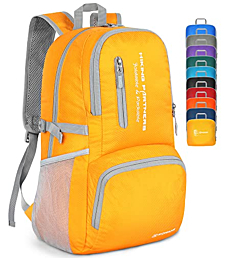 Packable Hiking Backpack Water Resistant,30L Lightweight Daypack Foldable Backpack for Travel,By Zomake(Yellow(New))