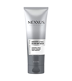 Nexxus Smooth and Full Blow Dry Balm Frizz Control, Volume and Heat Protect Weightless Style Styling Dry Balm for Smooth and Full Hair 6 oz