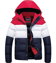 Men's Puffer Jacket Waterproof Winter Parka jacket Warm Thicken Ski Coat Made By CREATMO US 