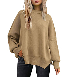 Stylish Oversized Ribbed Knit Sweater for Women 2023 Fall