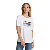 G-Star Raw Women's RAW Graphic Logo Slim Fit T-Shirt, ORIGINALS: White, XS