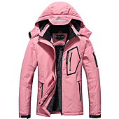 SUOKENI Women's Waterproof Ski Jacket Warm Winter Snow Coat Hooded Raincoat