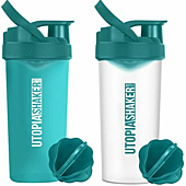 Utopia Home 2 Pack Shaker Bottle 28-Ounce Fitness Sports Classic Protein Mixer 
