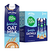 nutpods Original Barista Oat Milk - Sugar Free Non Dairy Milk Made from Oats - Keto Oatmilk Barista Blend - 70 calories, Gluten Free, Non-GMO, Vegan, Kosher, 32 fl oz (3-Pack)