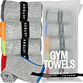 Acteon Microfiber Quick Dry Gym Towel, Silver ION Odor-Free Absorbent Fiber, Fast Drying, Men & Women Workout Gear for Body Sweat, Working Out, Towels