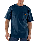 Carhartt Men's Loose Fit Heavyweight Short-Sleeve Pocket T-Shirt, Navy, X-Large
