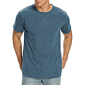NITAGUT Mens Summer True Classic Tee Casual Crewneck Work Tshirt Short Sleeve Plain T Shirt Large Heather Blue
