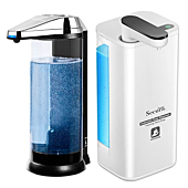 Secura Home Automatic Liquid Soap Dispenser Chrome & Foaming Soap Dispenser Touchless White Set