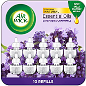 Air Wick Plug in Scented Oil Refill, 10ct, Lavender & Chamomile, Air Freshener, Essential Oils, Eco Friendly