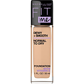 Maybelline Fit Me Dewy + Smooth Foundation Makeup, Nude Beige, 1 Count