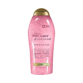 OGX Pink Sea Salt & Rosewater Gentle Soothing Body Scrub, Light Exfoliating Body Wash, Sulfate-Free, 19.5 Ounce, 1.0 Count