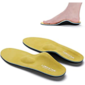 Walkomfy Full Length Orthotic Inserts Arch Support Insole, Insert for Flat Feet,Plantar Fasciitis,Feet Pain,Insoles for Men & Women (Mens 7-7 1/2 | Womens 9-9 1/2, Yellow)