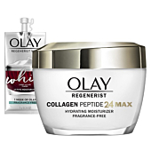 Olay Regenerist Collagen Peptide 24 MAX Hydrating Face Moisturizer, 1.7 oz + Whip Face Moisturizer Travel/Trial Size Mothers Day Gifts Set