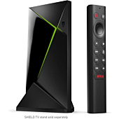 NVIDIA SHIELD Android TV Pro Streaming Media Player; 4K HDR movies, live sports, Dolby Vision-Atmos, AI-enhanced upscaling, GeForce NOW cloud gaming, Google Assistant Built-In, Works with Alexa