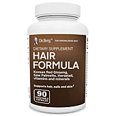 Dr. Berg’s All in One Hair Growth Vitamins for Men & Women - Advanced Hair Formula Includes Biotin, Saw Palmetto, DHT Blocker & Trace Minerals - Hair Supplement for Hair Loss - 90 Veg Capsules
