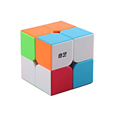 Magic Cube 2" 2x2 Smart Speed Cube Stickerless Cube Educational Game Brain Teaser (1 Pack, Rainbow)