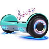 YHR Hoverboard with Bluetooth Speaker LED Lights, 6.5inch Self Balancing Hover Board for Adults Kids Ages 6+ with UL2272 Certified