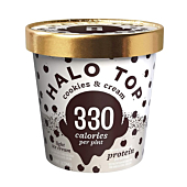 Halo Top Creamery, Cookies & Cream, 16 oz (Frozen)