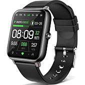 ANCwear Smart Watch, 1.69" Touch Screen Running Watch with Pedometer, Blood Pressure and Heart Rate Monitor, IP68 Waterproof Smartwatch for Men Women, Compatible Android iPhone Smartphone