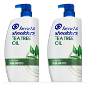 Head & Shoulders Dandruff Shampoo Twin Pack Infused with Tea Tree Oil Hydrate Scalp 32.1 Each Twin Pack, Green, 64.2 Fl Oz