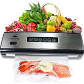 Vacuum Sealer Machine, meidong Food Vacuum Sealer Machine Built in Air Sealing System, Automatic For Food Preservation Storage With Dry & Moist Modes, LED Indicator, Easy to Clean, Compact Design