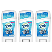 Tom's of Maine Aluminum-Free Wicked Cool! Natural Deodorant for Kids, Freestyle, 1.6 oz. 3-Pack (Packaging May Vary)