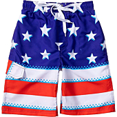 Sloosh Kids Swim Trunk (American Flag) - 2T