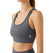 ACTIVERA Active Padded Sports Bras for Women – Comfortable Workout Tops/Removable Pads – Different Size & Color Options Grey