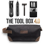 MANSCAPED™ The Tool Box 4.0 Contains: The Lawn Mower™ 4.0 Electric Trimmer, The Weed Whacker™ Nose and Ear Hair Trimmer, The Plow™ 2.0, The Shears™ Four Piece Luxury Nail Kit, The Shed™ Toiletry Bag