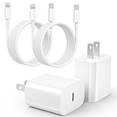 iPhone Charger Fast Charging [Apple MFi Certified], 2Pack 20W PD USB C Wall Charger Block with 6FT Type-C to Lightning Cables Compatible with iPhone 14/13/ 12/11/ XS/XR/X/ 8 / iPad