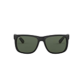Ray-Ban unisex adult Rb4165 Justin Sunglasses, Black/Green, 55 mm US