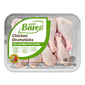 Just Bare Natural Fresh Chicken Drumsticks | Family Pack | No Antibiotics Ever | Bone-In | 2.25 LB