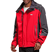 Diamond Candy Men's Hooded Waterproof Jacket Lightweight Rain Jacket Outdoor Casual Sportswear