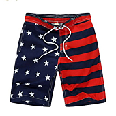 GETUBACK Boys Swim Trunks Boys Quick Dry Shorts Fashion Summer Beach Shorts US Flag Red Blue Tag Size S