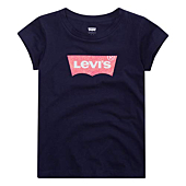 Levi's Girls' Toddler Classic Batwing T-Shirt, Peacoat Navy, 2T