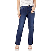 NYDJ Womens Petite Size Marilyn Straight Leg Jeans, Cooper, 6P