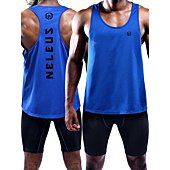 Neleus Men's 3 Pack Dry Fit Athletic Muscle Tank,5031,Blue,Red,Yellow,US S,EU M