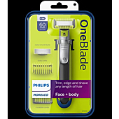 Philips Norelco OneBlade Face + Body Hybrid Electric Trimmer and Shaver, QP2630/70