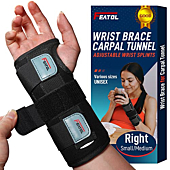 FEATOL Wrist Brace for Carpal Tunnel Relief, Wrist Support Brace with Metal Splints Right Hand, Small/Medium for Women and Men, Adjustable Arm Compression Hand Support for Tendonitis, Arthritis, Injuries, Wrist Pain, Sprain