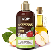 WOW Skin Science Apple Cider Vinegar Shampoo - Hair Growth Shampoo for Thinning Hair, Hair Loss & Dandruff Shampoo - Parabens & Sulfate Free Shampoo - Clarifying Shampoo for Build Up Natural Shampoo