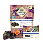 ORGANIC Prunes - Sunny Fruit - (5) 1.06oz Portion Packs per Bag | Purely Dried Plums - NO Added Sugars, Sulfurs or Preservatives | NON-GMO, VEGAN & HALAL