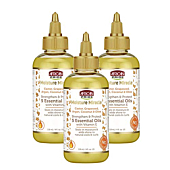 African Pride Moisture Miracle 5 Essential Oils (3 Pack) - Contains Castor, Grapeseed, Argan, Coconut & Olive Oil, Seals in Moisture & Adds Shine to Hair, Vitamin E, 4 oz