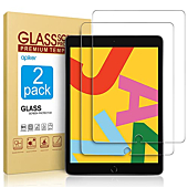 2 Pack Screen Protector Compatible with iPad 9th Generation / iPad 8th Generation 10.2 Inch, apiker Tempered Glass Compatible with iPad 9 8 7 (2021/2020/2019)