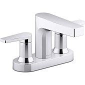 KOHLER K-97031-4-CP Taut Bathroom Sink Faucets, Centerset, Polished Chrome