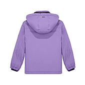 GEMYSE Girl's Waterproof Ski Snow Jacket Fleece Windproof Winter Jacket with Hood (Light Purple,10/12)