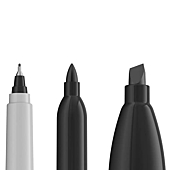 Sharpie Permanent Markers Variety Pack, Featuring Fine, Ultra-Fine, and Chisel-Point Markers, Black, 6 Count