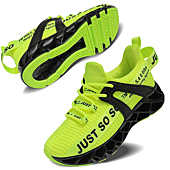 COKAFIL Boys Girls Running Shoes Tennis Lightweight Sneakers for Little Kids/Big Kids, Green, 4 Y/35 EU