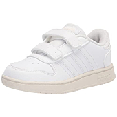 adidas Kids Hoops 2.0 Basketball Shoe, White/White/Wonder White, 9 US Unisex Toddler