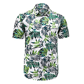 Men's Short Sleeve Shirt Floral Beach Party Shirts Cotton Casual Button Down Hawaiian Shirt