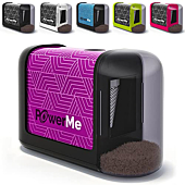 POWERME Electric Pencil Sharpener - Pencil Sharpener Battery Powered for Kids, School, Home, Office, Classroom, Artists – Battery Operated Pencil Sharpener for Colored Pencils (Purple)